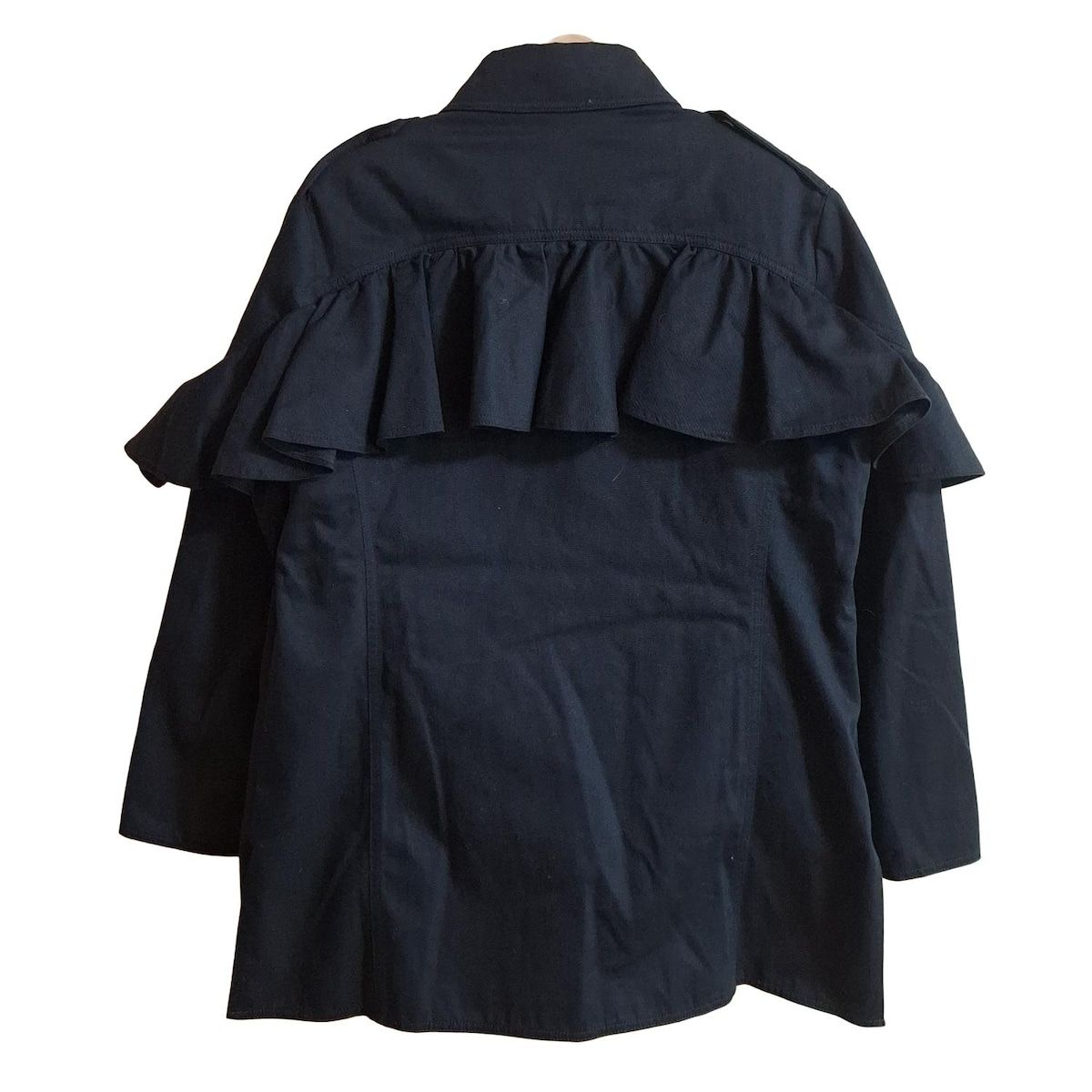 RED VALENTINO レッドバレンチノ ブルゾン サイズ40 M レディース - 黒 長袖 ライナー着脱可 ジップアップ フリル 春 秋