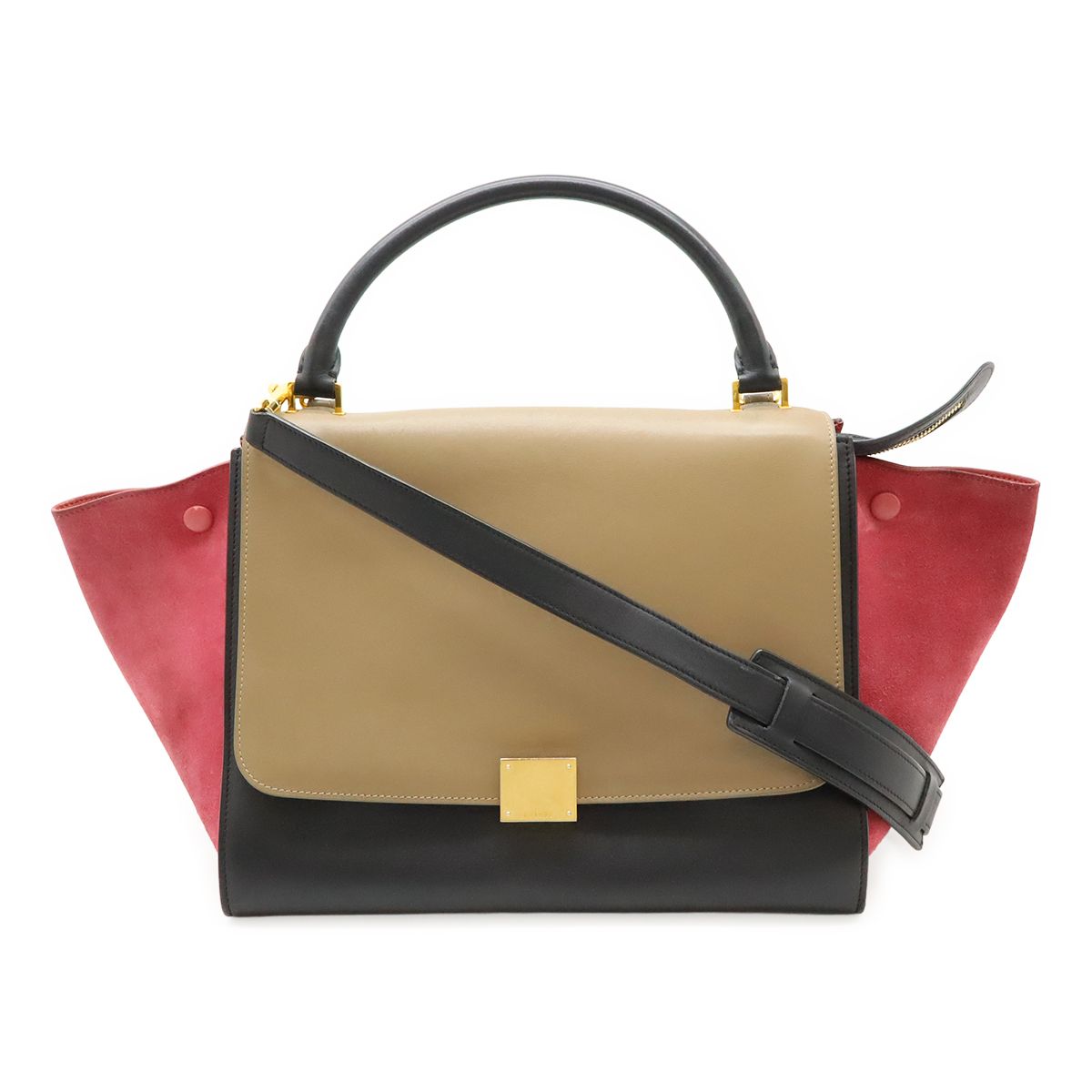 美品✨ セリーヌ トラペーズ 2wayショルダーバッグCELINEレザースエード 楽天市場】【バッグ】CELINE セリーヌ トラペーズ ハンドバッグ