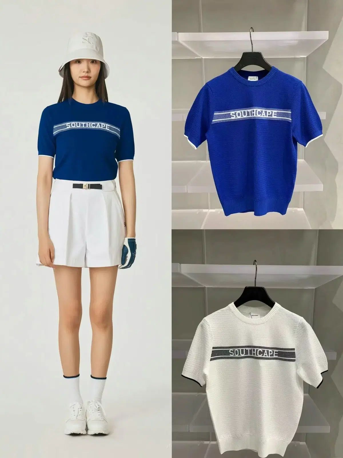 レディースゴルフウェア SOUTH CAPE ニット 半袖 - メルカリ