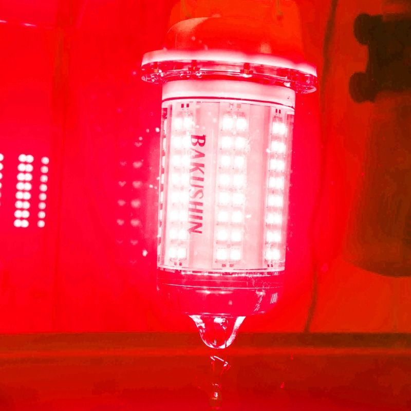 集魚灯 充電式 BAKUSHIN pro コードレス 中深海 レッド 赤 強力 水中 LED 集魚ライト ワイヤレス 水中集魚灯 高輝度 30w ライト 超強力 高照度 照明 灯 夜灯 水中ライト 水中LEDライト バクシン