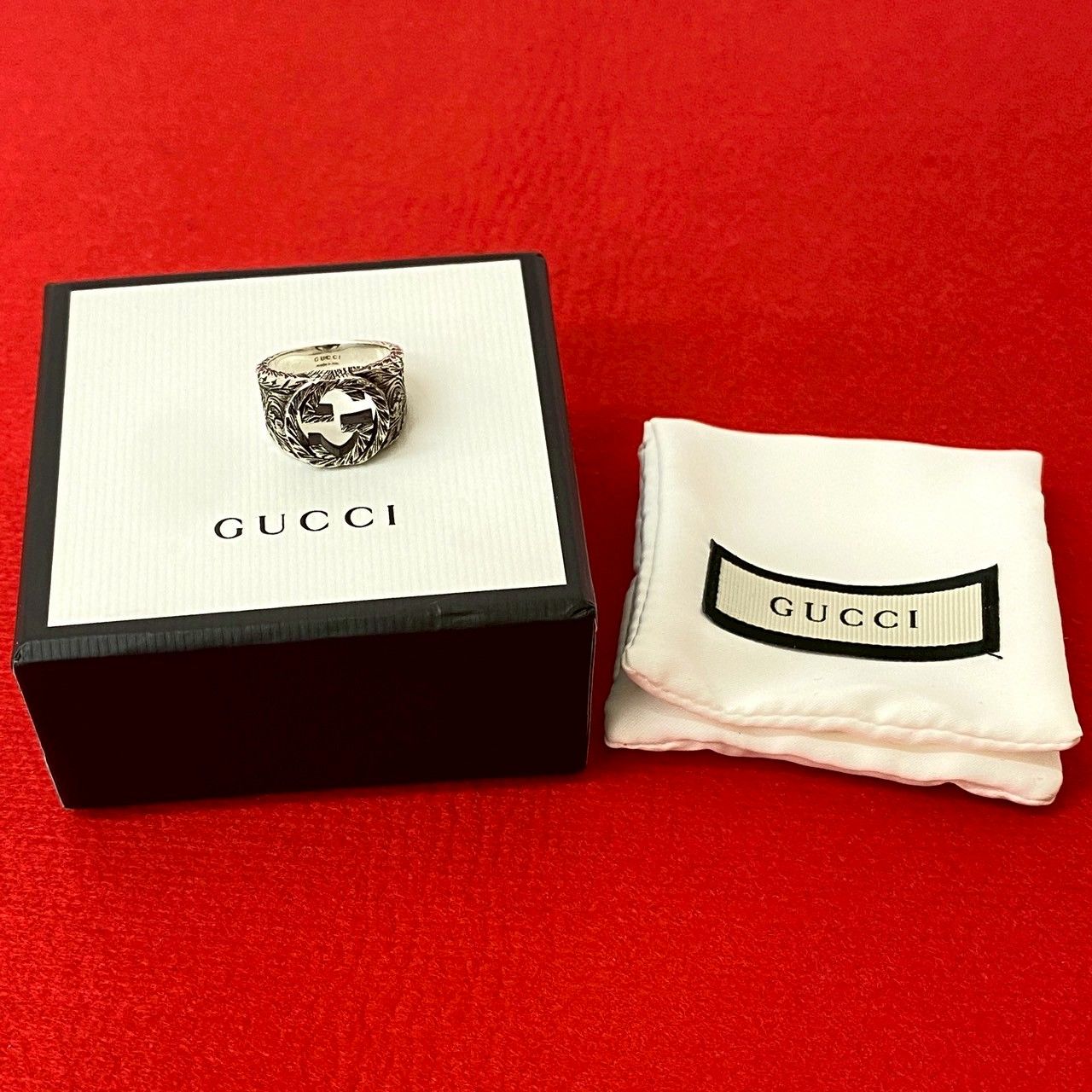 極 美品 箱 袋付き GUCCI グッチ インターロッキング G 極 美品 箱 袋付き GUCCI グッチ インターロッキング G