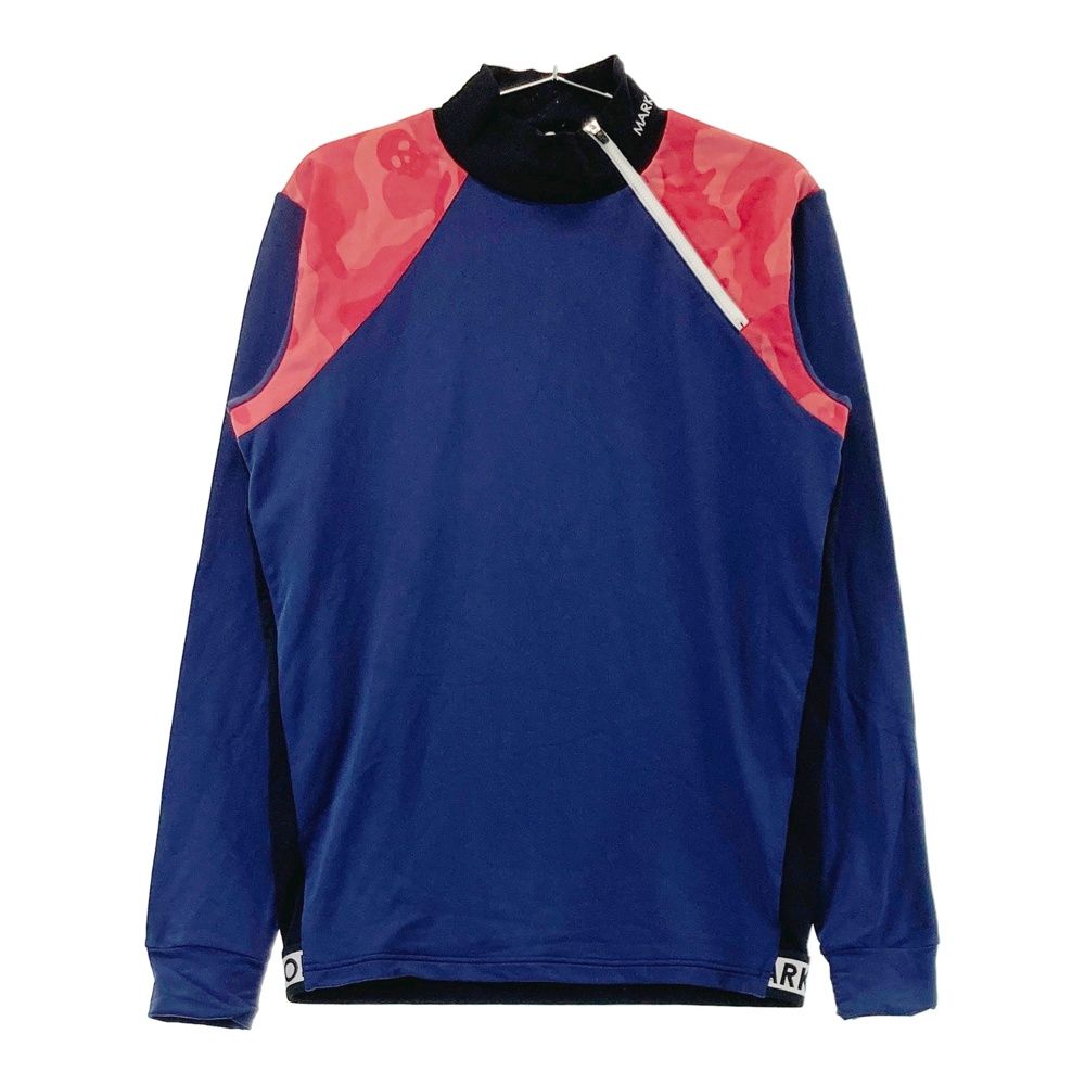 サイズ 48 MARK-LONA マークアンドロナ ジップ 長袖Tシャツ 裏起毛 ネイビー系 240101539760 ゴルフウェア メンズ ストスト