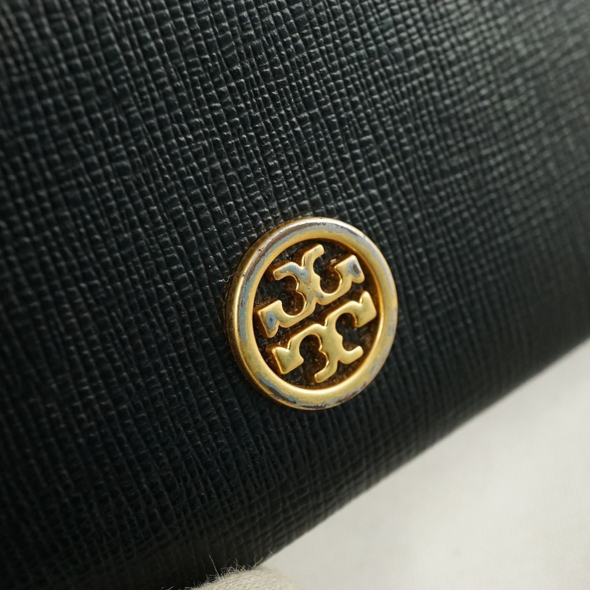 TORY BURCH トリーバーチ カードケース USED品 ROBINSON ロビンソン ロゴ ブラック コンパクト 薄型 ブランド X5895