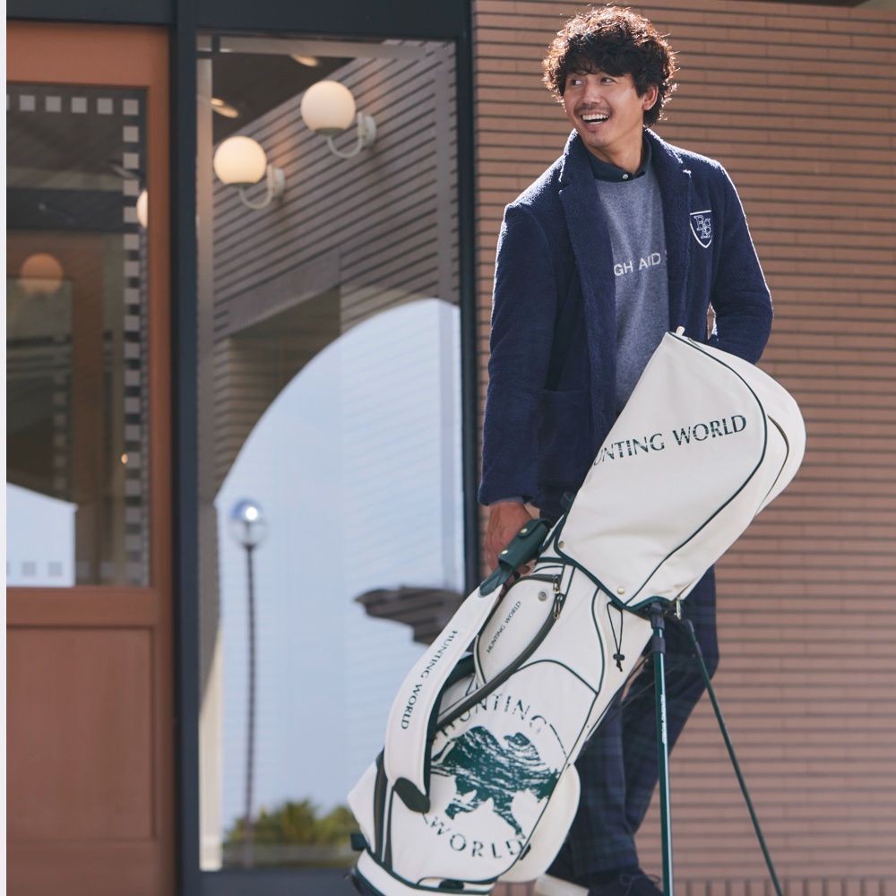 再 げ ハンティングワールド×EVEN スタンドキャディバッグ The Canvas with Favorite Green”