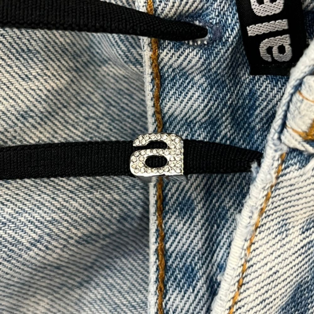 美品 alexanderwang アレキサンダーワン ウォッシュデニム ストレート