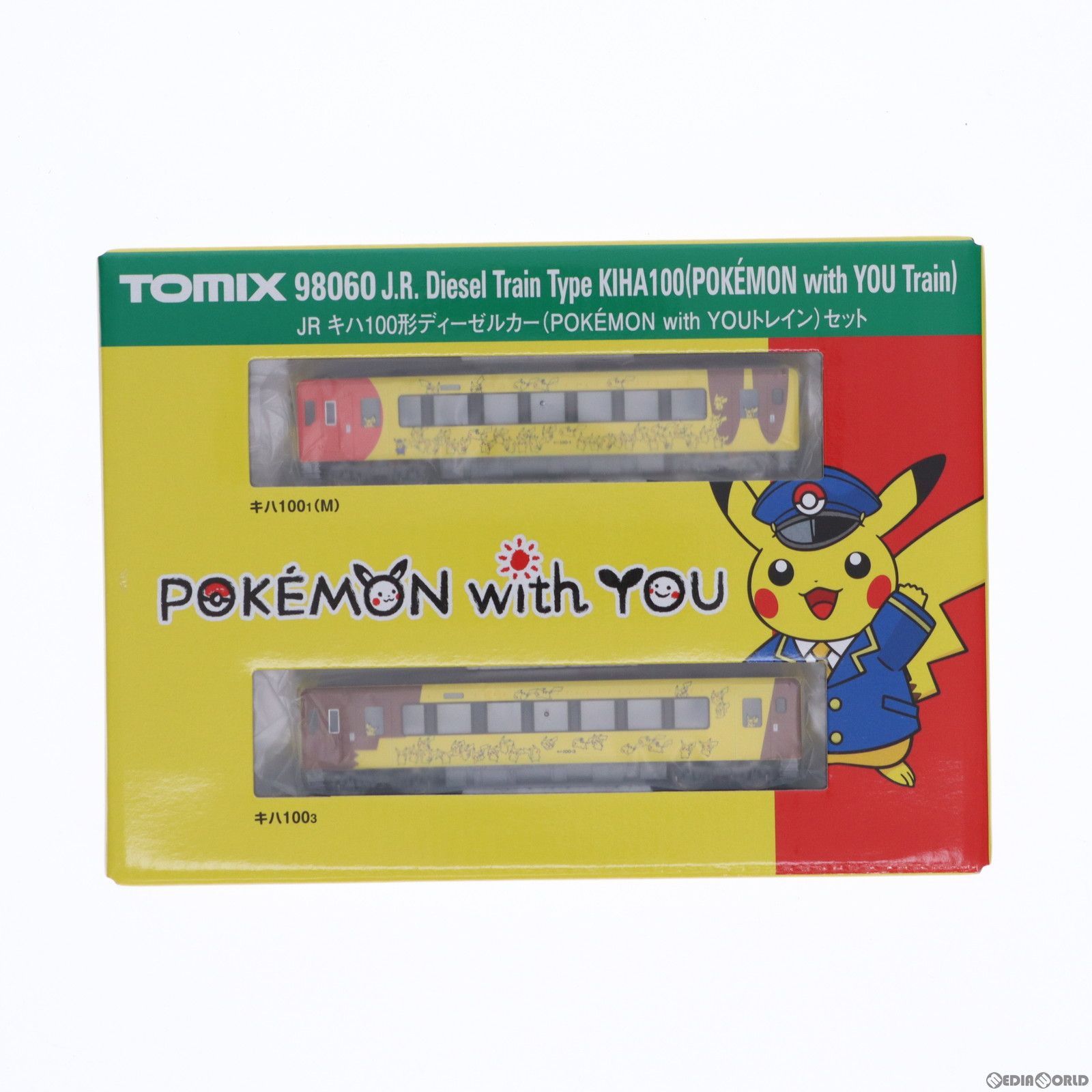 【中古】[RWM]98060 JR キハ100形ディーゼルカー(POKEMON with YOUトレイン)セット(2両)(動力付き) Nゲージ  鉄道模型 TOMIX(トミックス)