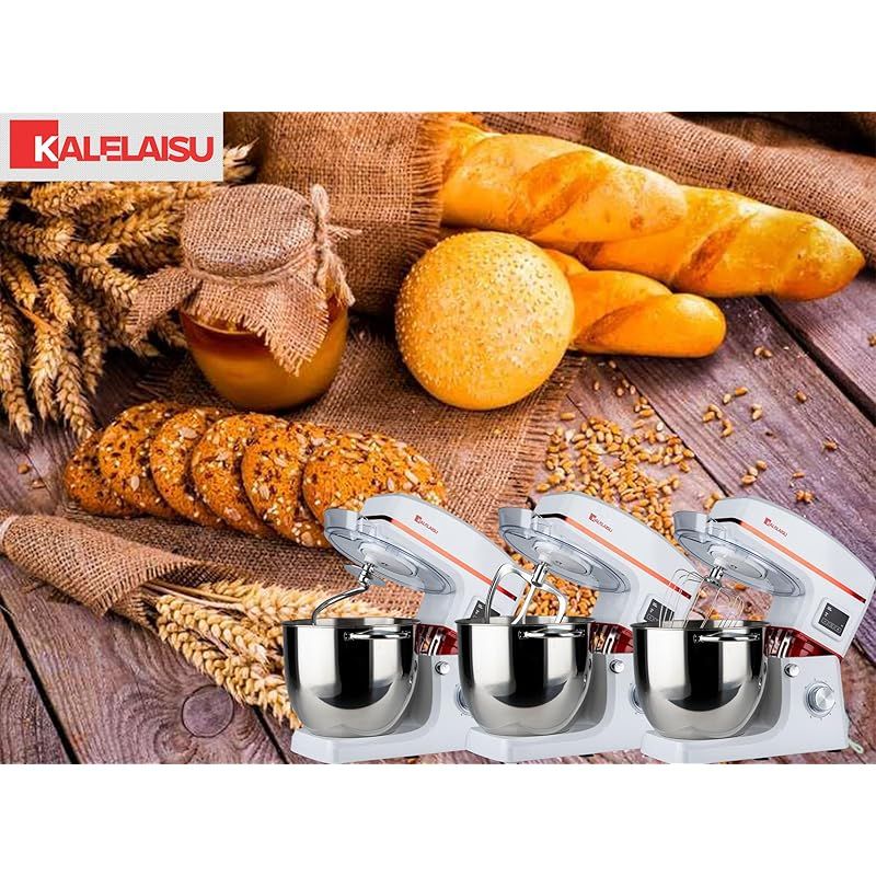 スタンドミキサー 業務用ミキサー 8L大容量ボウル 7段階変速 低騒音 混ぜる・練る・泡立てる 多機能メタルミキサー パンこね機 家庭用 業