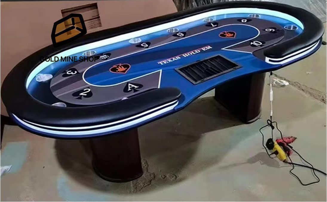 ポーカーテーブル 折りたたみ式 ドリンクホルダー チップラック付き