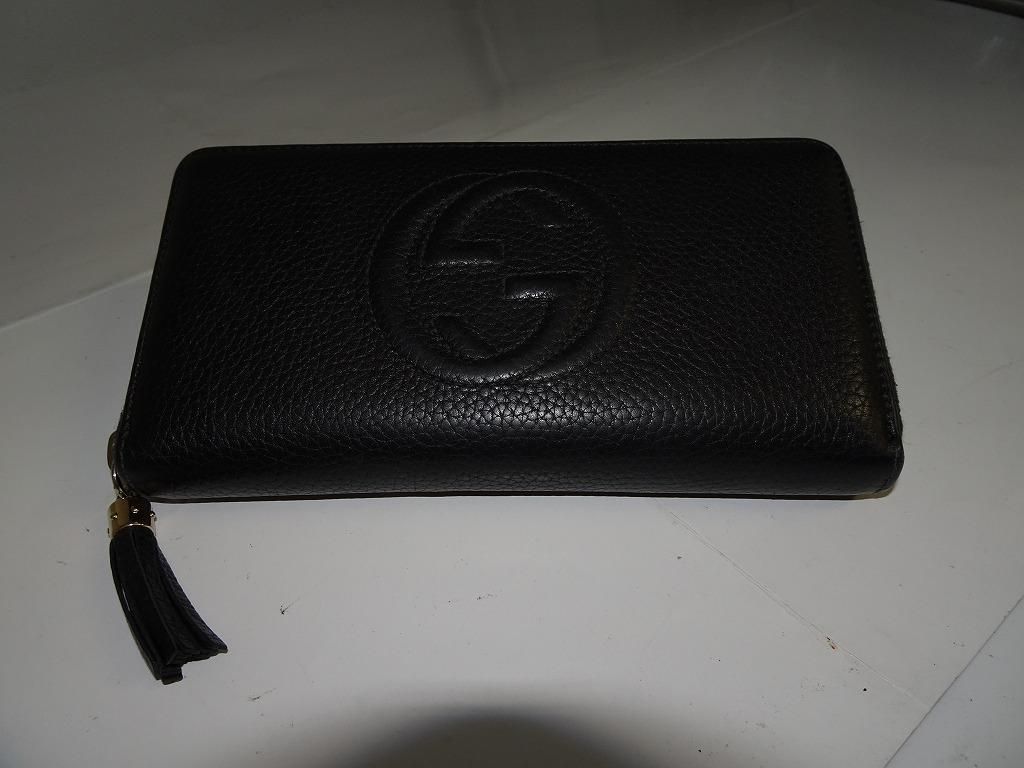 BFY13☆グッチ/GUCCI ソーホー タッセル ラウンドファスナー長