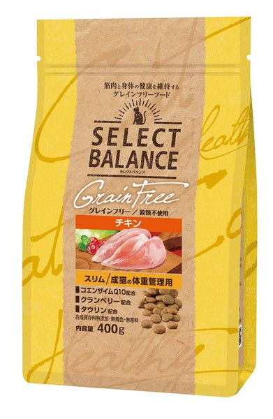 同梱不可 12個セット ベッツ チョイス ジャパン セレクトバランス グレインフリー 猫用 スリム チキン 400g
