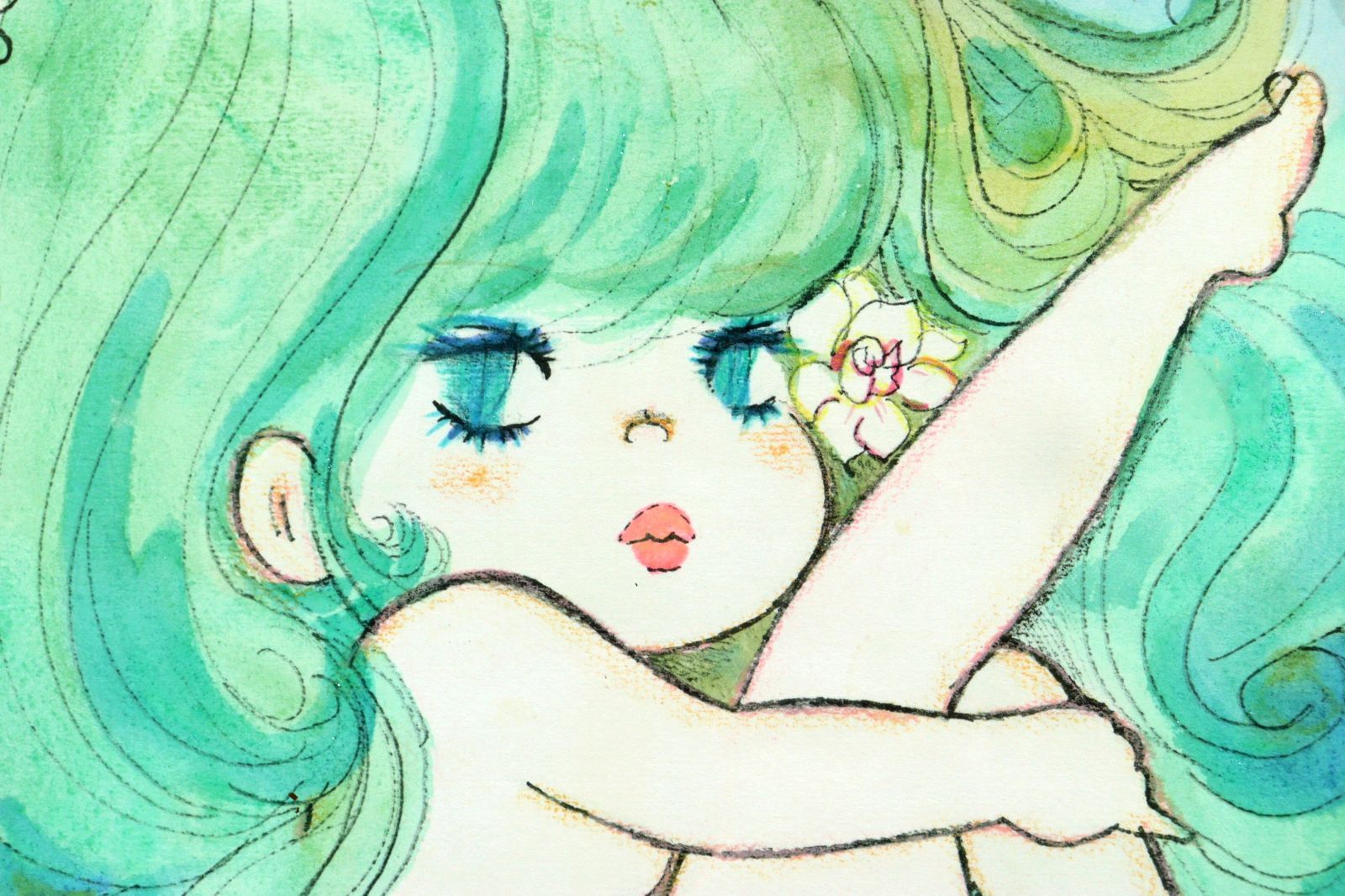 水森亜土 「Sweet Sue」 版画 アーカイバル 15/200 直筆サイン