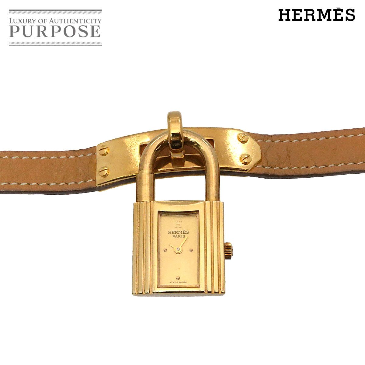 稼働✨HERMES エルメス ケリーウォッチ カデナ ゴールドカラー エルメス HERMES ケリーウォッチ ヴィンテージ レディース