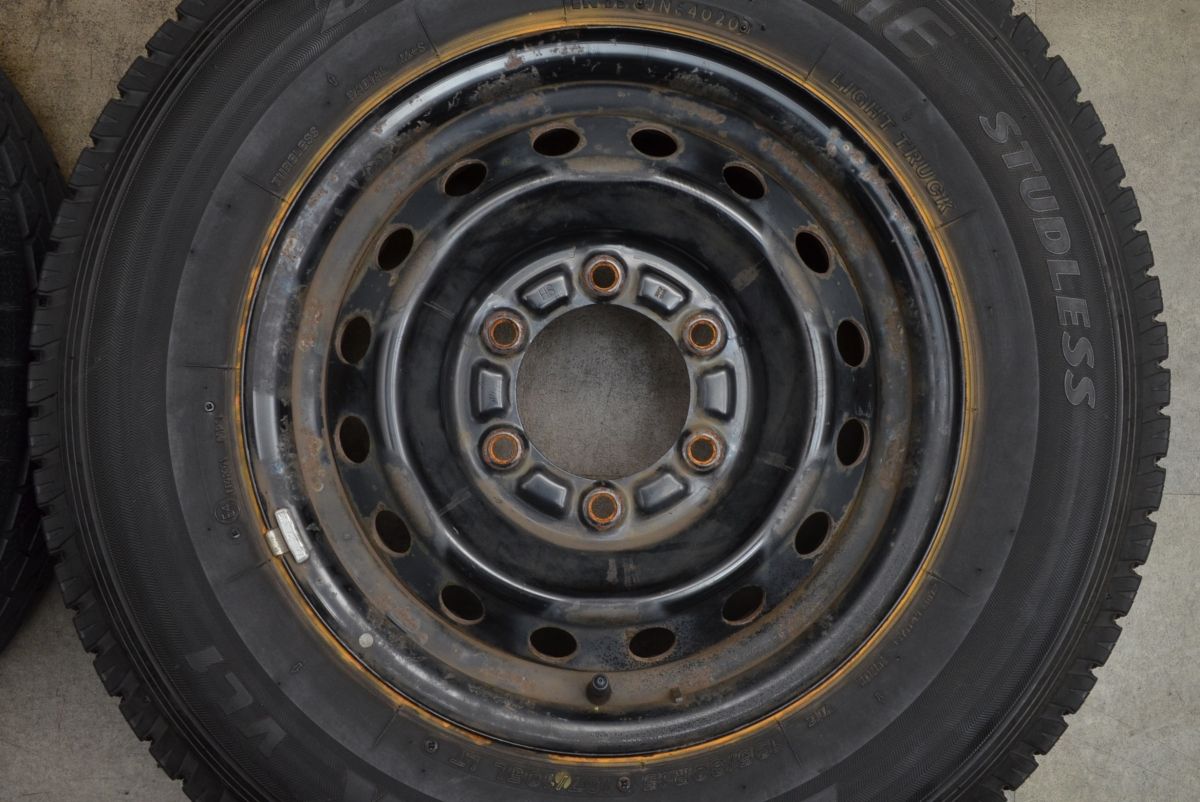 ハイエース200系 純正スチールホイール　ブリヂストン貨物用タイヤ中古2本セット ハイエース200系 純正スチールホイール ブリヂストン貨物用