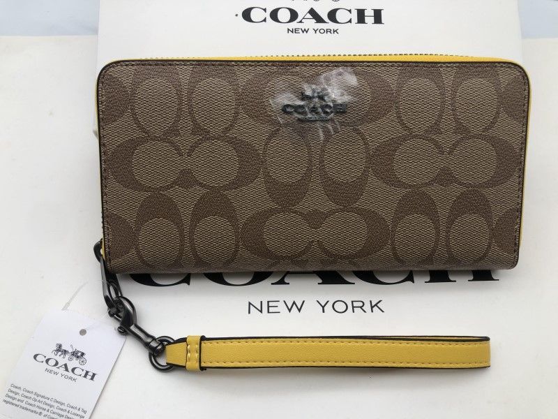 コーチ COACH 長財布 財布 ロング ジップ ストラップ付き ラウンド