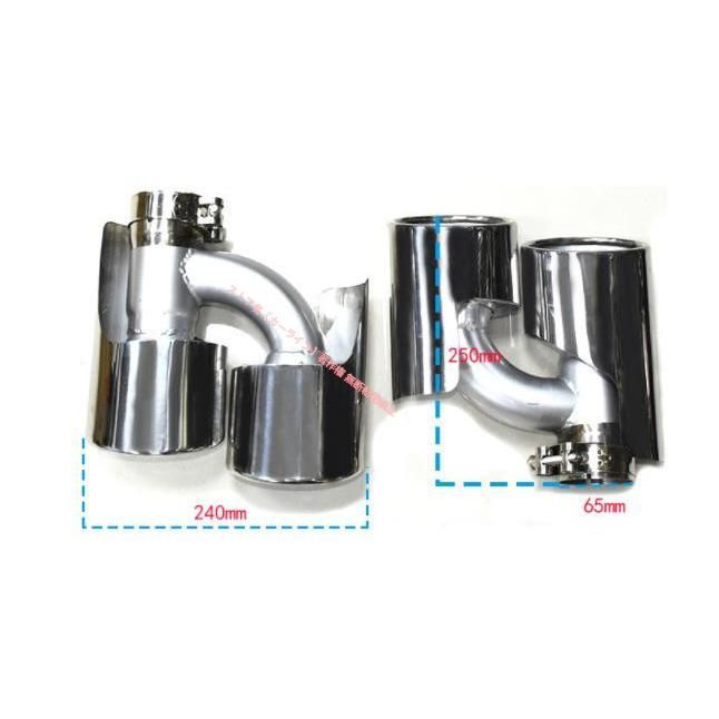 メルセデス ベンツ BENZ Cクラス W204 ML300 C300 C200 マフラーカッター テールパイプ デュアル 4本出し ML63ルック 外装カスタム 左右セット