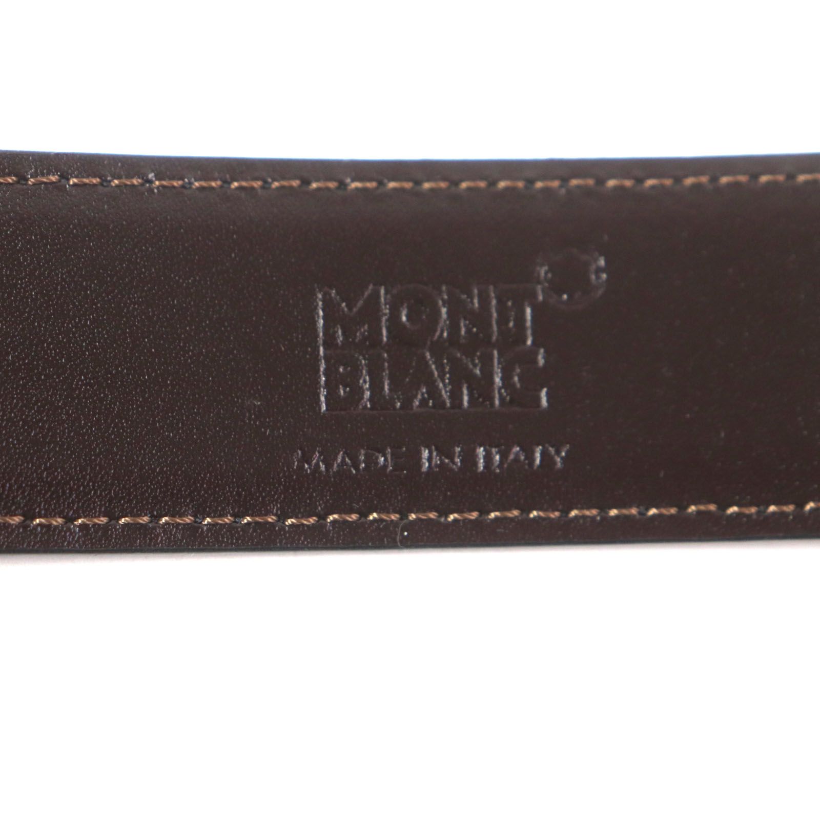 未使用品 MONTBLANC モンブラン ベルト リバーシブル レザー シルバー