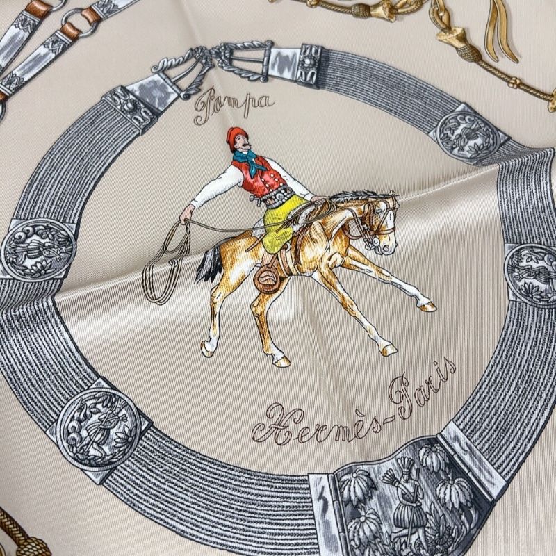 エルメス HERMES カレ70 PAMPA パンパ マスティック ヴェール ルージュ シルク レディース スカーフ