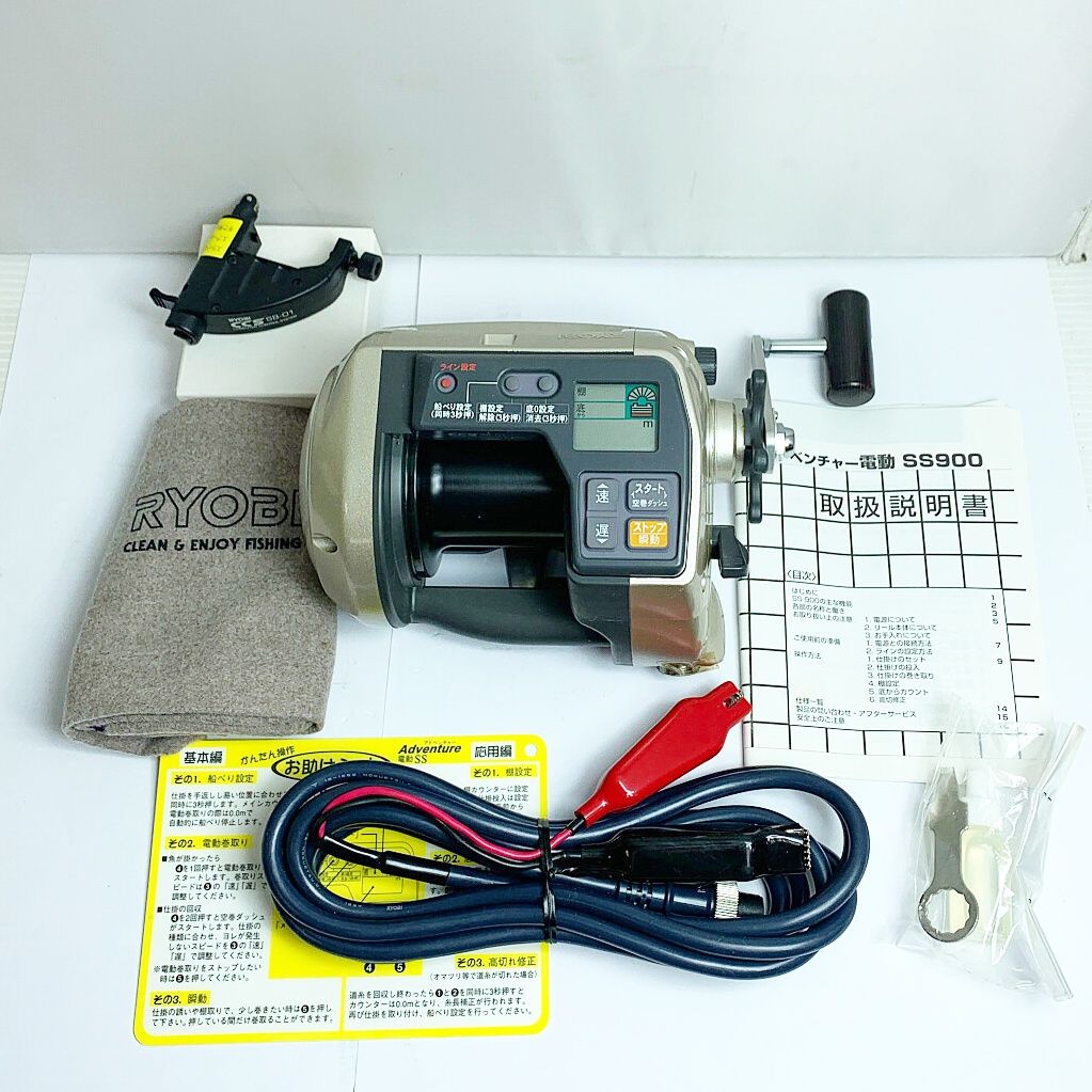 RYOBI 電動リール アドベンチャー SS900 通電動作確認済 取扱説明書 リョービ アドベンチャー 電動 SS900