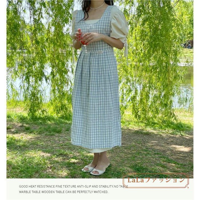 ワンピースエプロン ポケット付き