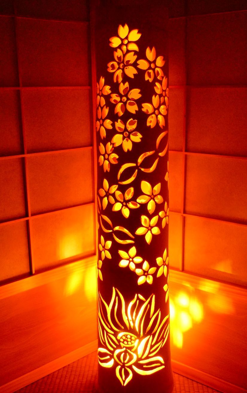 竹灯り・竹あかり・竹灯籠・竹灯篭・竹ランプ   全面彫り～ 癒しの灯り★真和★～ 0_c8b52a95bc496193cb0ec9b5e657