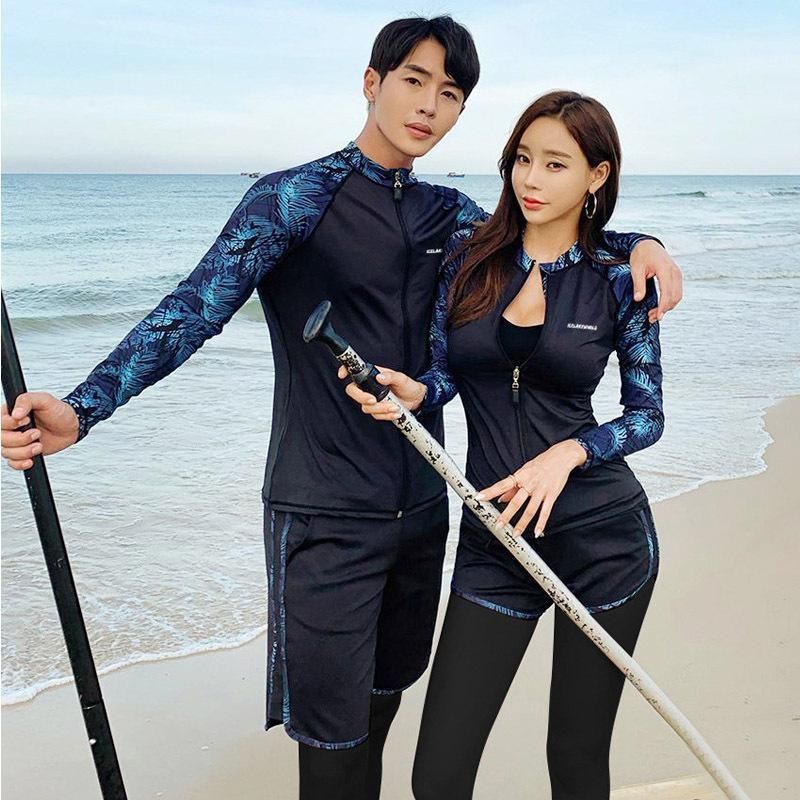 レディース 上下セット 水着 ラッシュガード ペアルック ラッシュガード メンズ長袖 おすすめ ラッシュガード カップル レギンス ダイビング 水着  hab