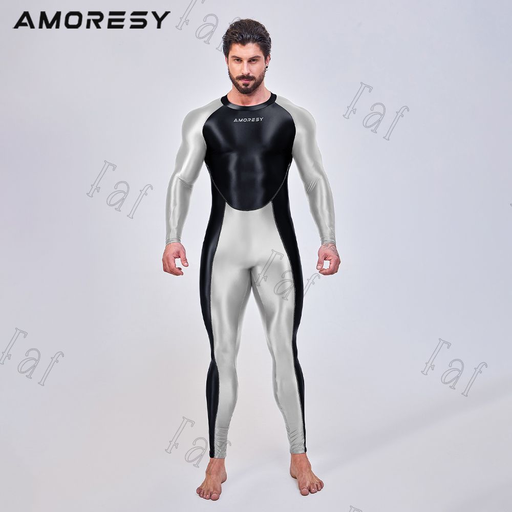 AMORESY Dracoシリーズ メンズ 長袖全身タイツ スパンデックス