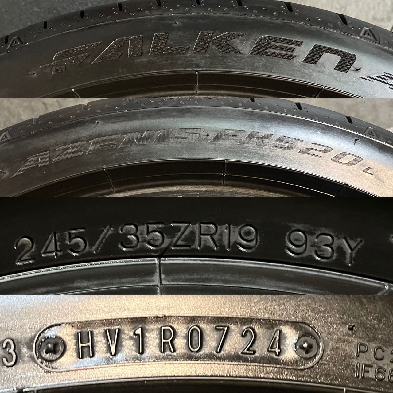 製 約7分山 ファルケン FALKEN アゼニス AZENIS FK520L 245 35R19 1本 h_577 FFCRYSTALESIA_COM