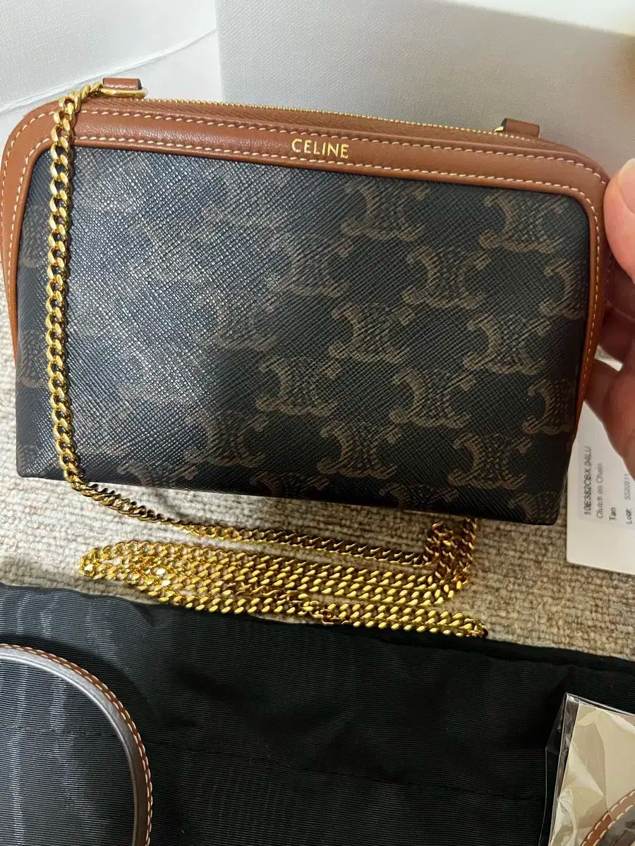 Celine セリーヌ トリオンフ チェーン クラッチ クロスバッグ