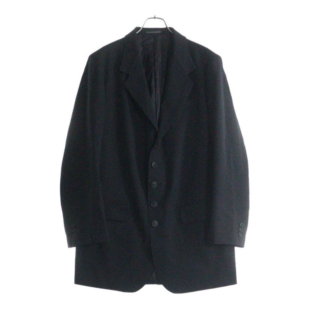 Yohji Yamamoto POUR HOMME ヨウジヤマモト プールオム 24AW ウールギャバジン 5ボタン ノッチドラペル ビックシルエット テーラードジャケット ブラック HO-J70-534