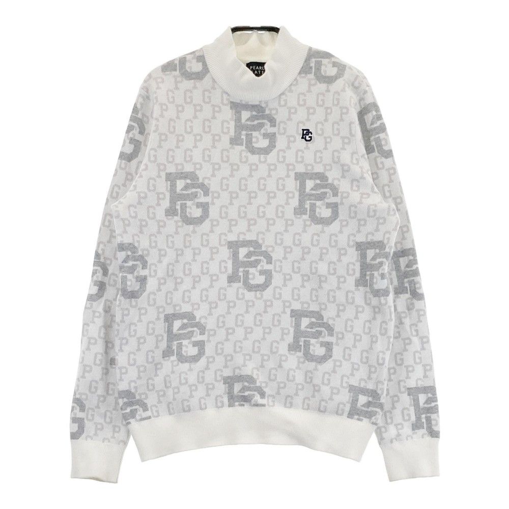 サイズ：1 PEARLY GATES パーリーゲイツ 2024年モデル ハイネック ウール混 ニットセーター  ホワイト系 [240101426612] ゴルフウェア レディース ストスト サイズ：1 PEARLY GATES パーリーゲイツ 2024年モデル