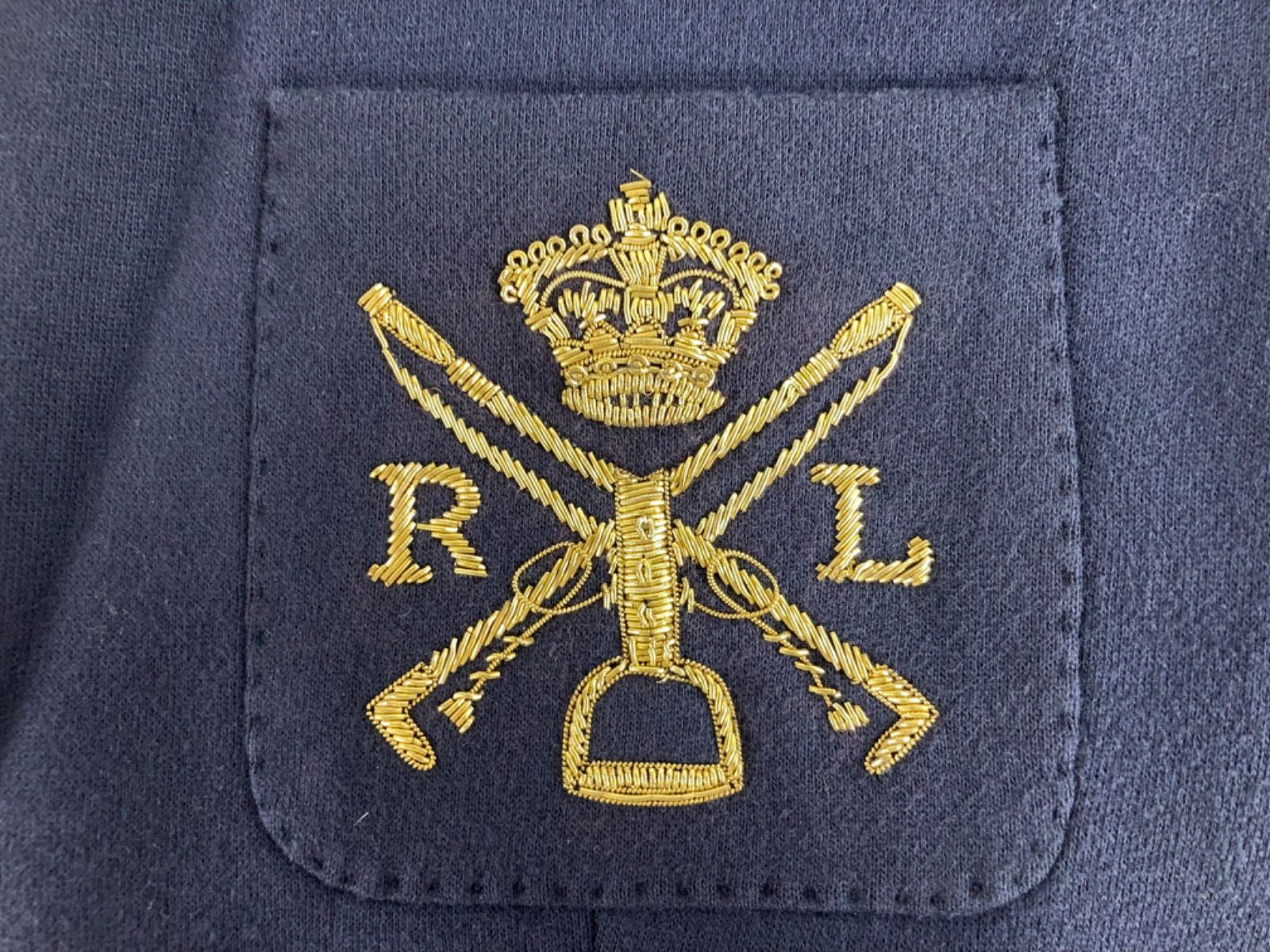 美品 Ralph Lauren ラルフローレン 紺ブレ ブレザー 金ボタン 刺繍