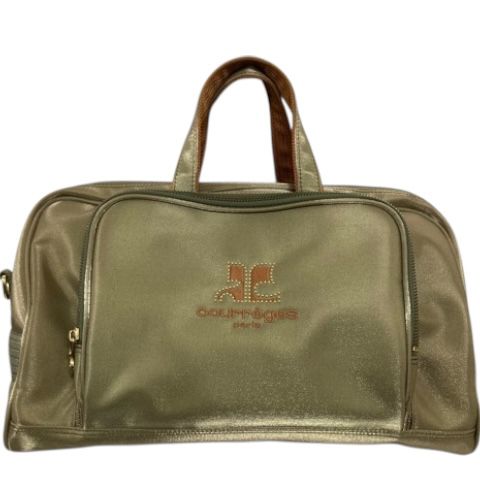 良品 Courreges クレージュ トートバッグ ハンドル ロゴ Courreges】送料/関税込 Women's Logo Leather Tote (Courreges