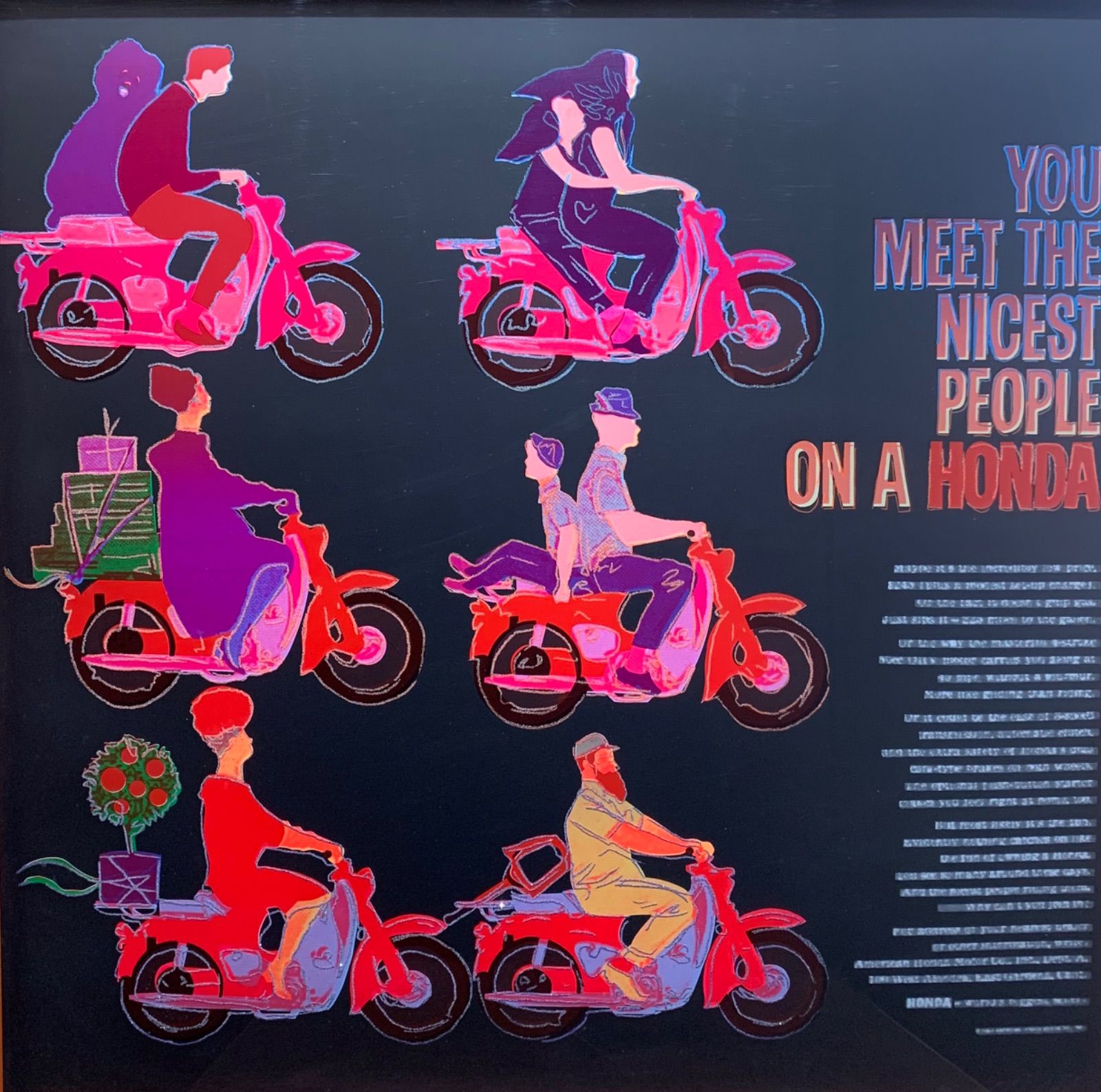 額付】【真作】YOU MEET THE NICEST PEOPLE ON A HONDA ルパート  