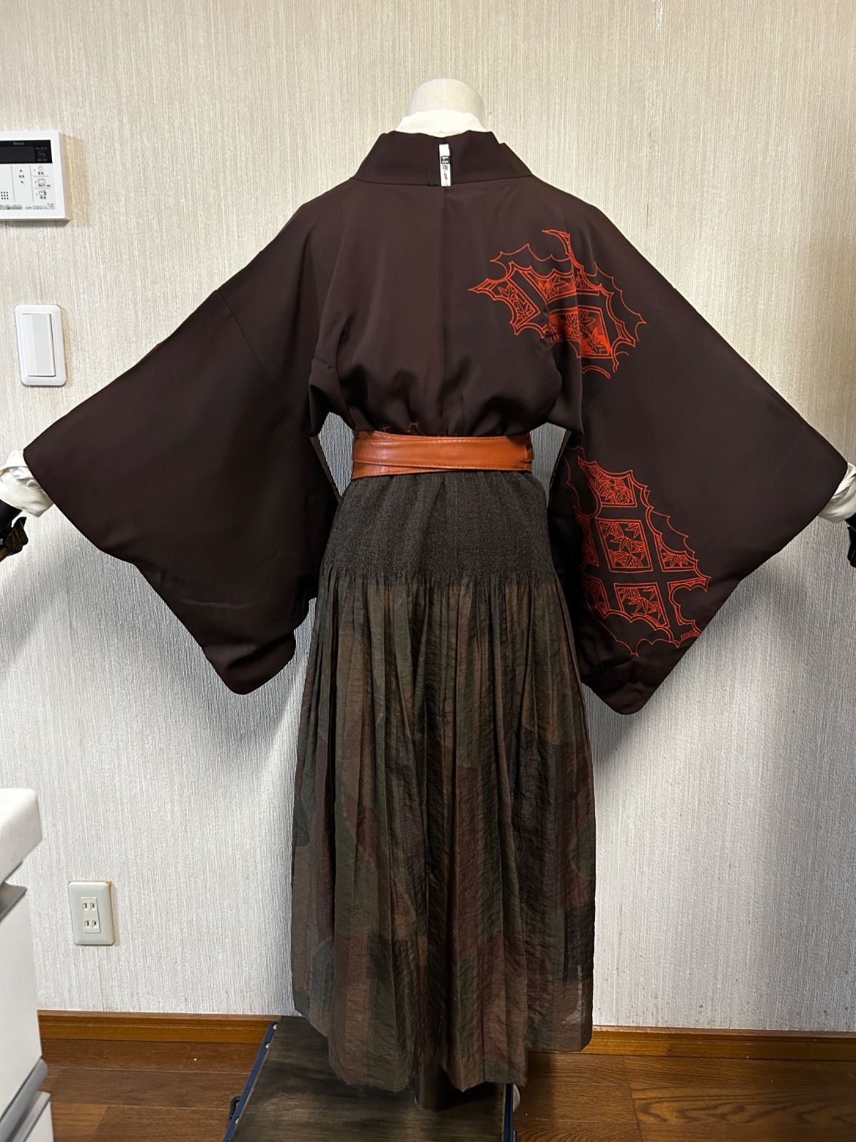 レディース 着物 和洋折衷コーデ 和洋ミックスコーデ ブラウン系 和風