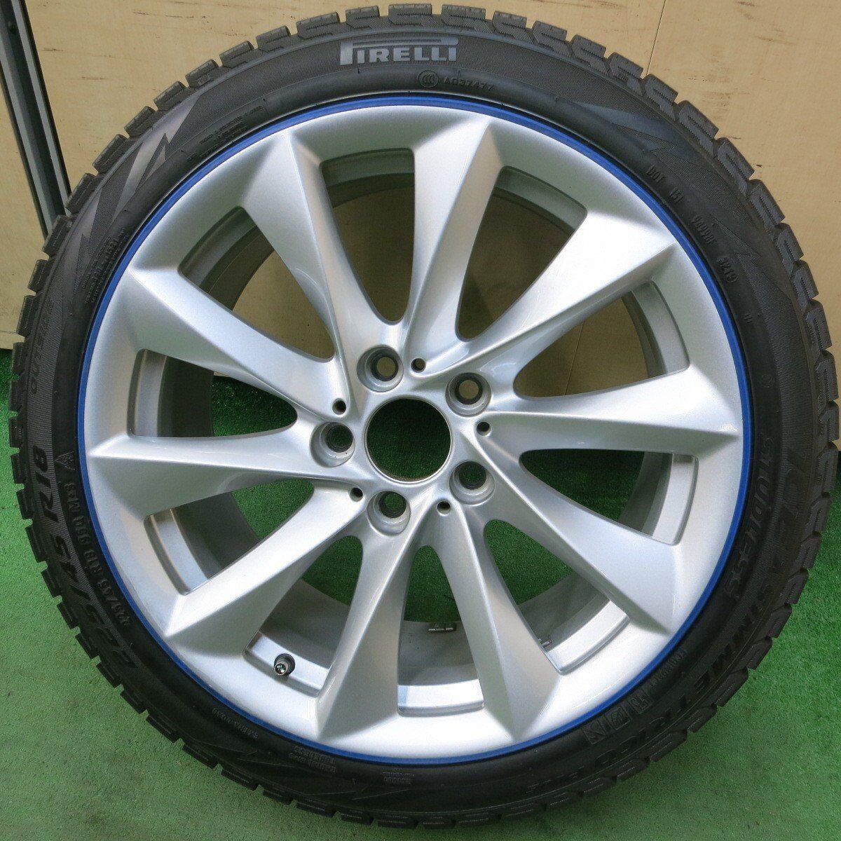 キレイ 1本 BMW F30 F31 3シリーズ 純正 225 45R18 スタッドレス ピレリ アイスアシンメトリコ プラス PCD120 5H 5030402ナス