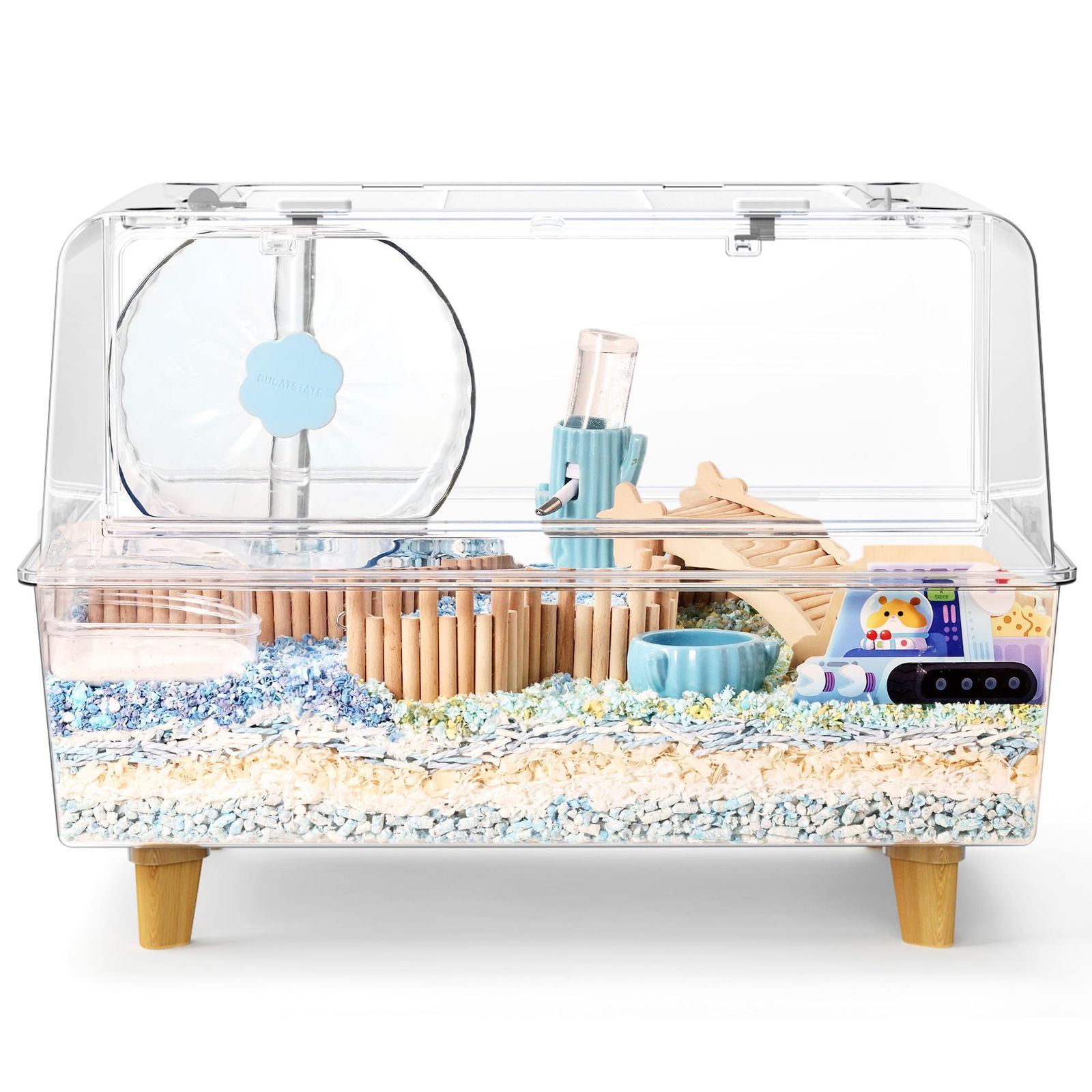 Ruexueの大型ハムスターケージ、ハムスターの二階建て大別荘