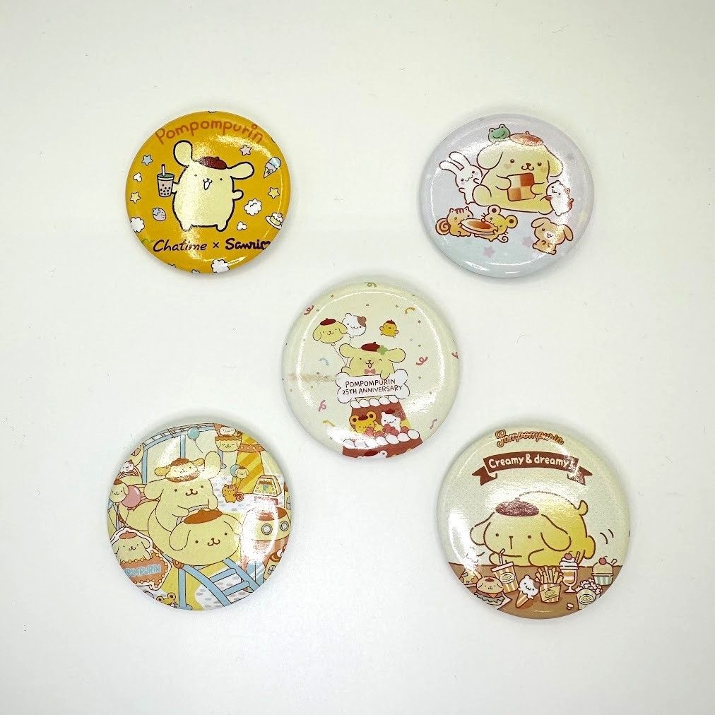 新品 サンリオ ポムポムプリン 缶バッチ 5枚セット 4cm - メルカリ