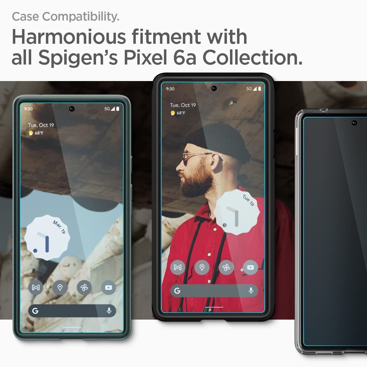 Spigen AlignMaster ガラスフィルム Google Pixel 6a 用 ガイド枠付き 指紋認証対応 飛散防止 Pixel6a 用  保護 フィルム 2枚入 - メルカリ