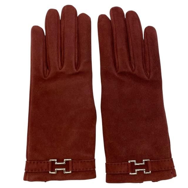 HERMES エルメス グローブ 手袋 アクセサリー 小物 Hロゴ スエード