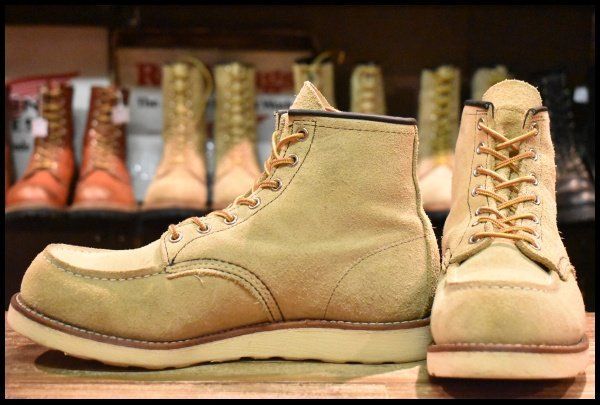 8.5E 犬タグ復刻 18年 レッドウィング 8173 スエード アイリッシュセッター ラフアウト モックトゥ ブーツ redwing HOPESMORE FI072