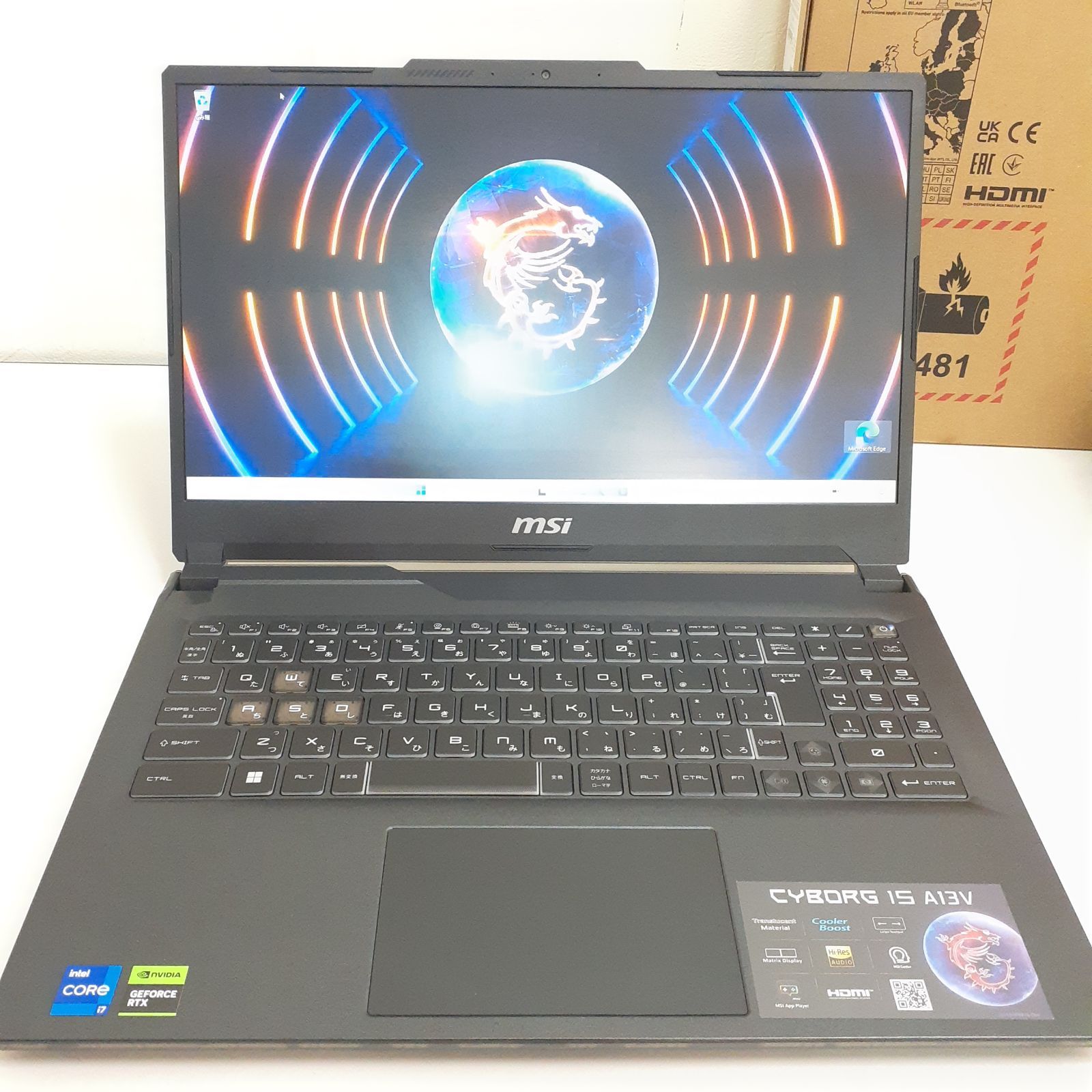 三沢店65-1-1006 ゲーミングノートPC Cyborg 15 A13V i7 13620H RTX4060搭載 メモリ16GB 店舗併売品