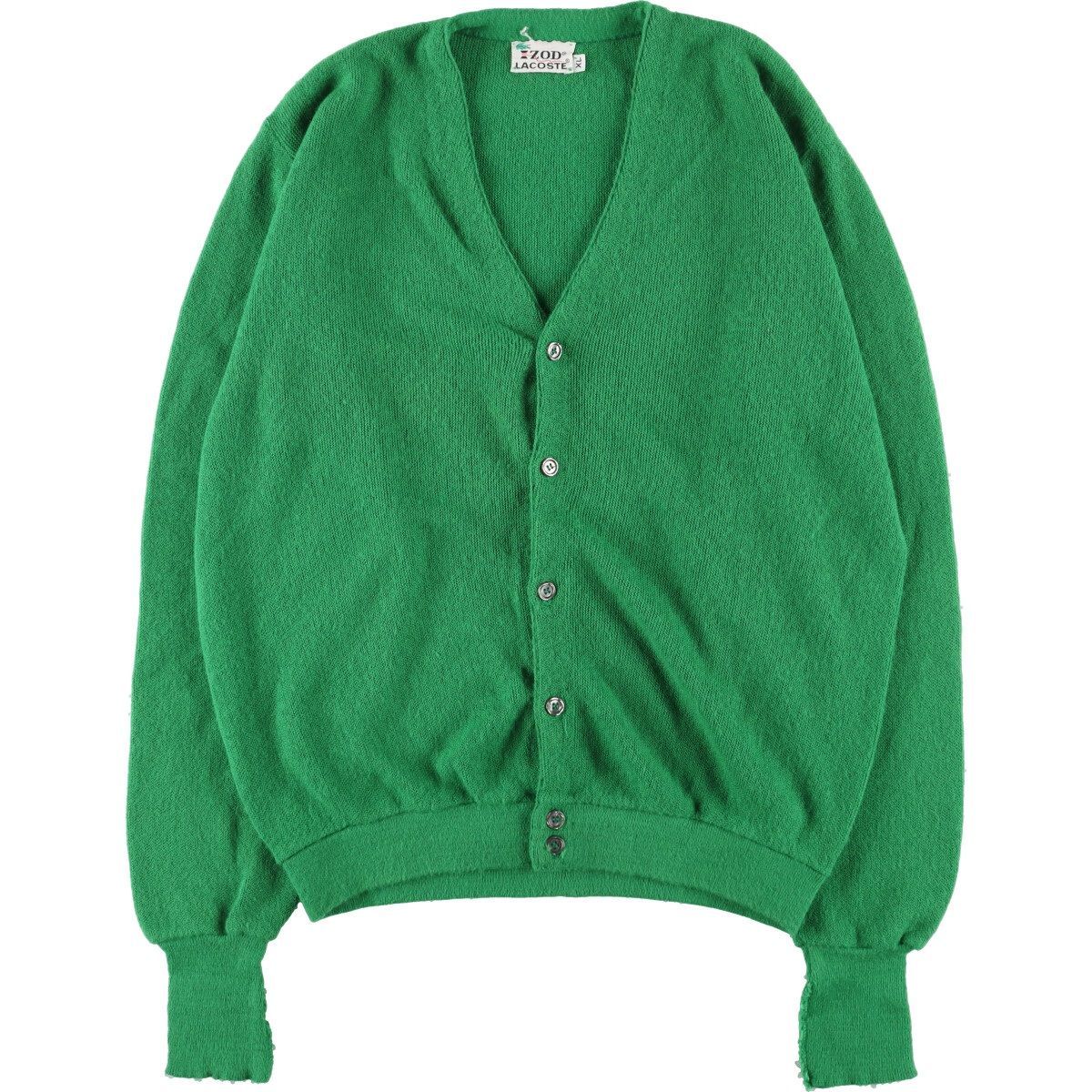 70年代 IZOD LACOSTE ビンテージ 古着 アクリルカーディガン M 【公式
