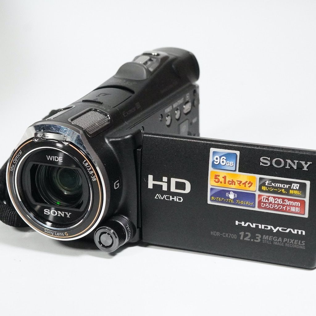★ソニー動作確認済み HDR-CX700V ハイビジョン 美品 フルセット！ SONY ソニー HDR-CX700V ブラック 元箱 動作OK 返金保証 /1751