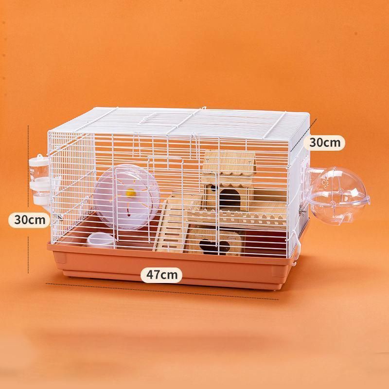 透明なハムスターケージ ハムスターハウス ペッ通気性抜群 3階.