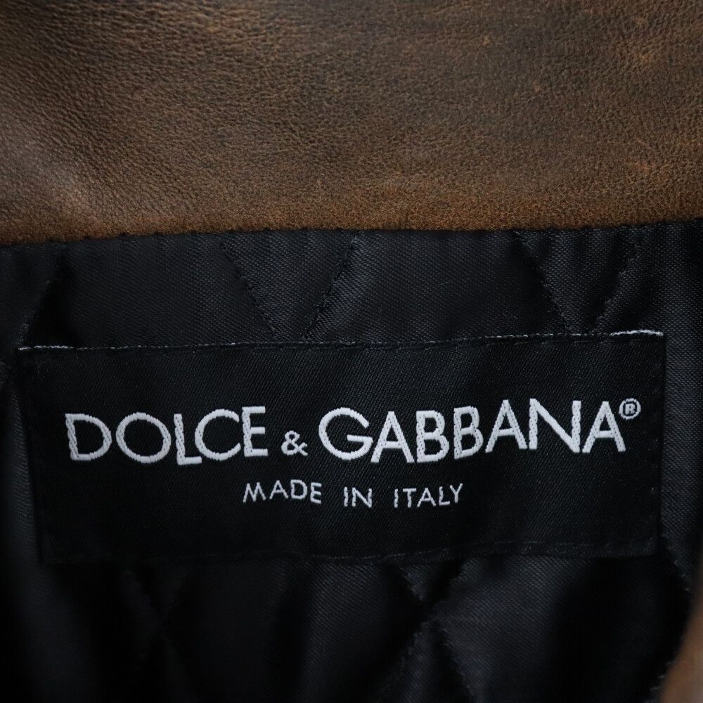DOLCE & GABBANA (ドルチェアンドガッバーナ) ラムスキン ユーズド加工