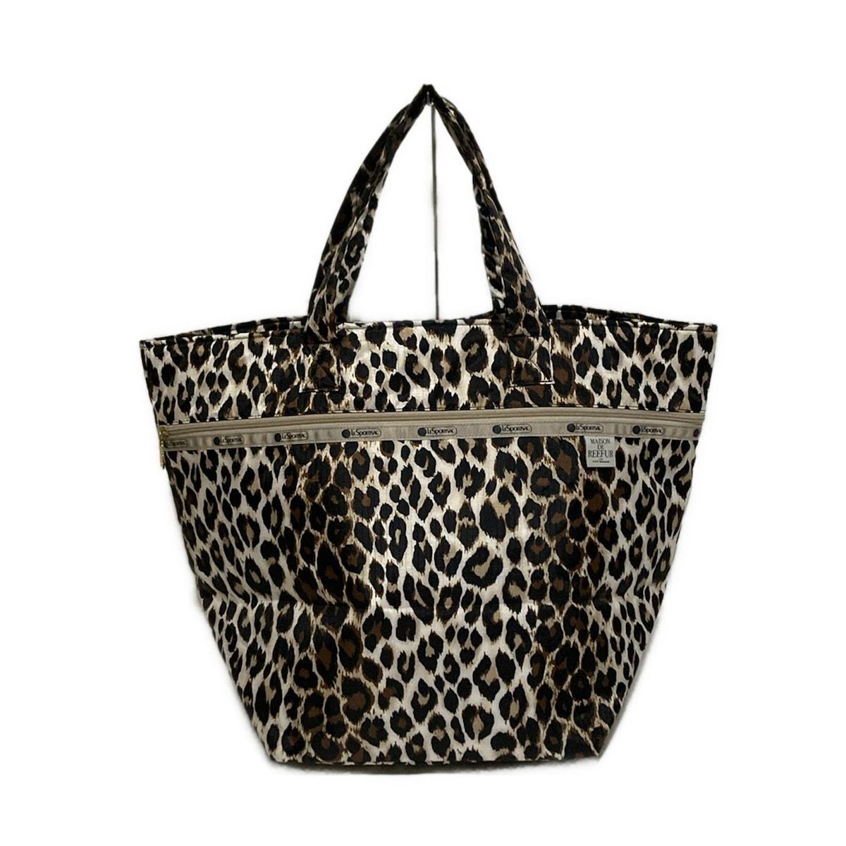 LeSportsac MAISON DE REEFUR ヒョウ柄バッグ LESPORTSAC(レスポートサック) トートバッグ - アイボリー×黒