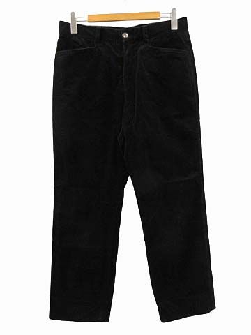 エルメス HERMES コーデュロイ パンツ ストレート ブラック イタリア製 44 AA