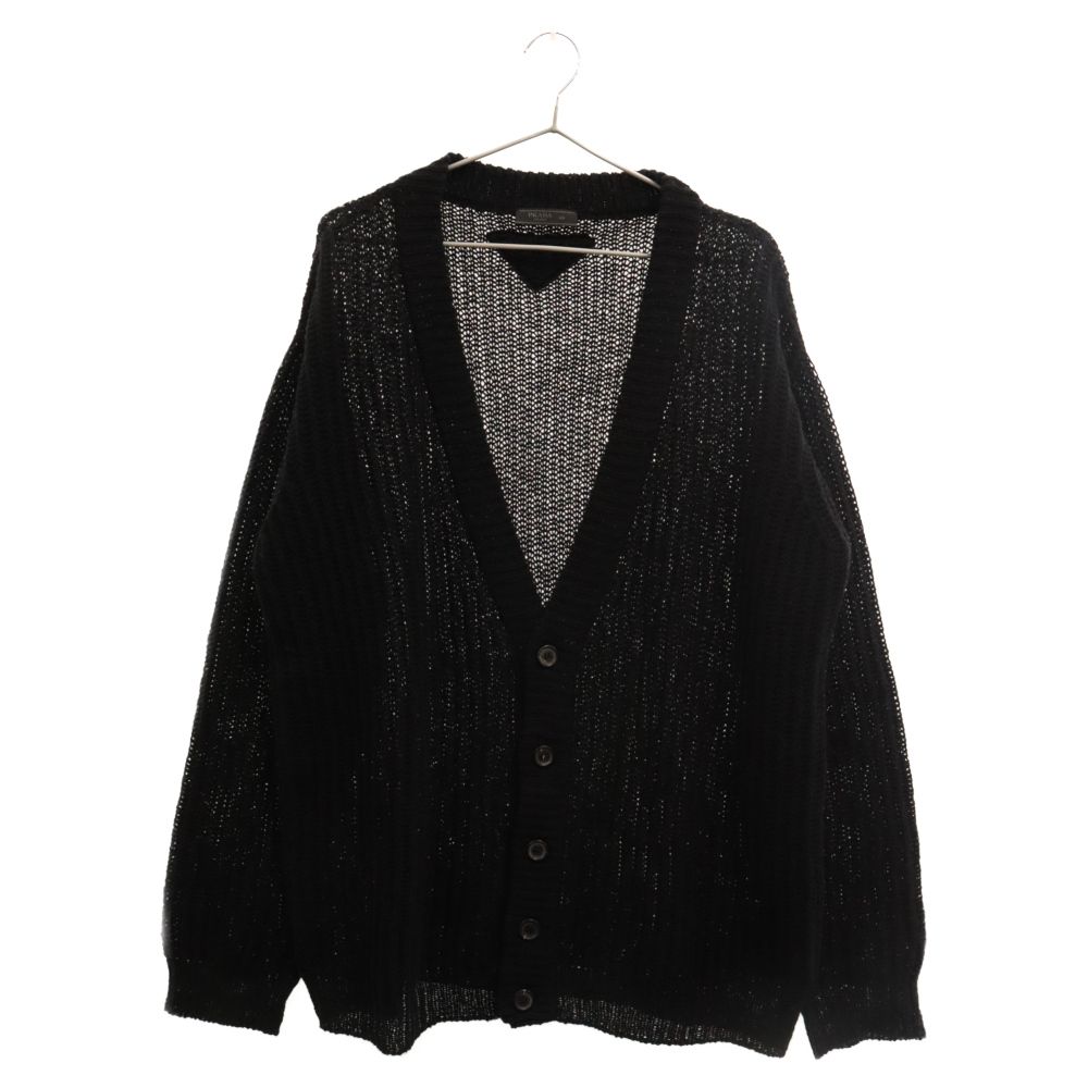 PRADA プラダ ジップアップカーディガン ブラック 50 L ウール ニット
