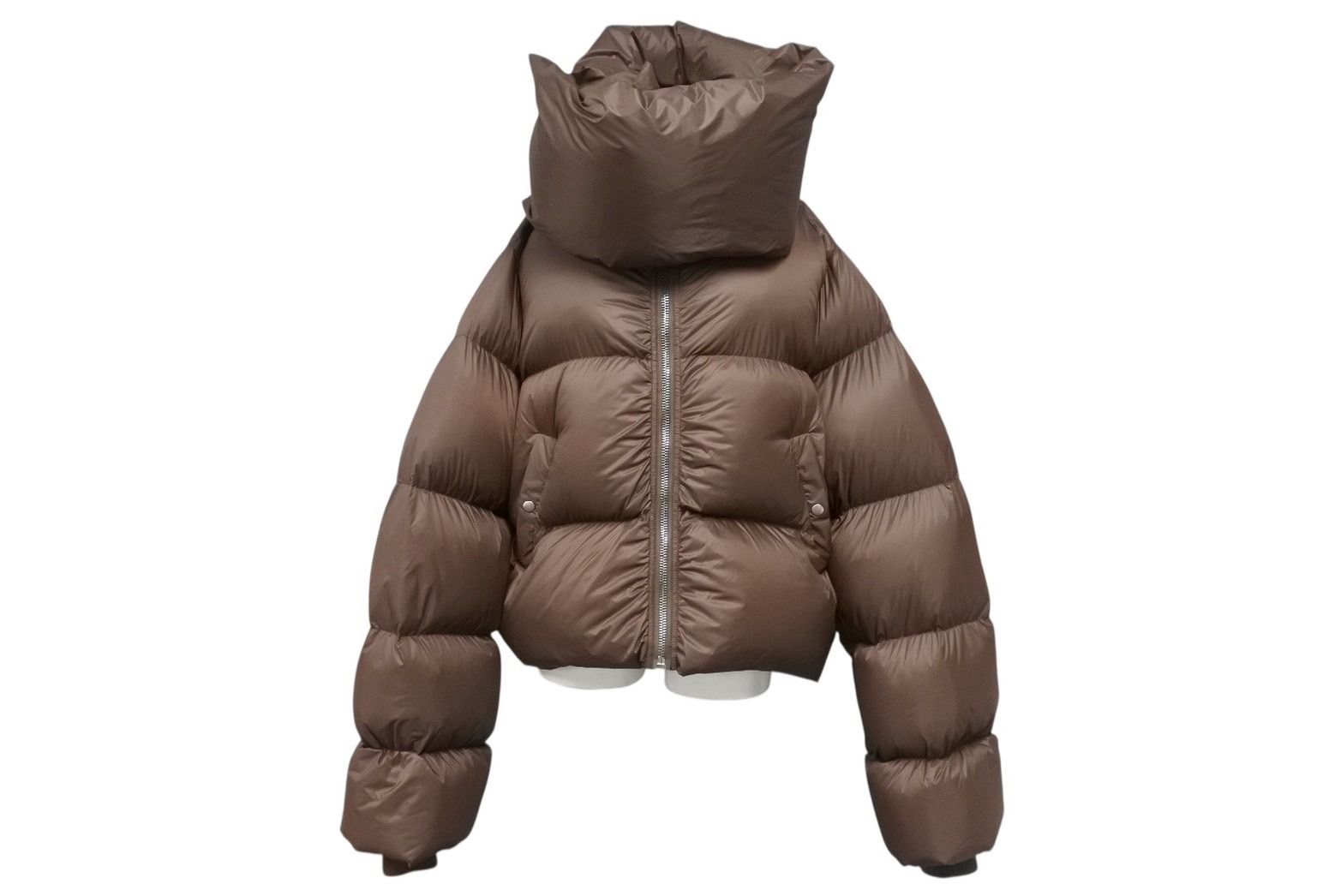 極美品 RICK OWENS リックオウエンス Funnel Neck Padded Jacket ファンネルネック ダウンジャケット YZERR着用 ブラウン サイズ48 中古 4b005879 極美品 RICK OWENS リックオウエンス Funnel Neck Padded Jacket