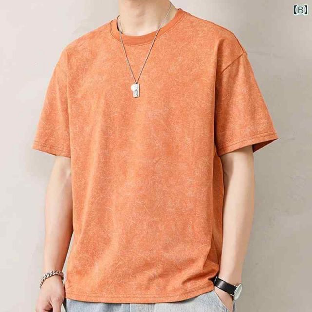 [XL]メンズ ファッション 服 男性用 オシャレ シンプル 大人 かっこいい 大きいサイズ ストリート 紳士服 厚手 半袖 T シャツ 夏 半袖 T シャツ ゆったり カジュアル トップス